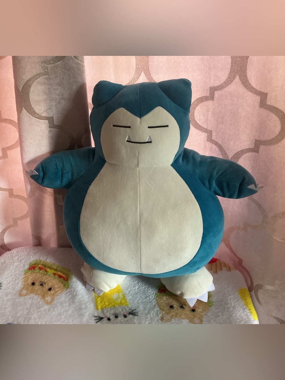 Snorlax Plush - Teal and Cream Soft Toy official Pokemon